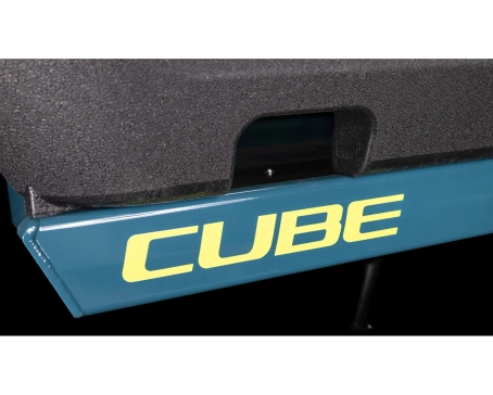 Vélo électrique cargo Unisexe CARGO SPORT HYBRID 500 Bleu/Jaune Citron