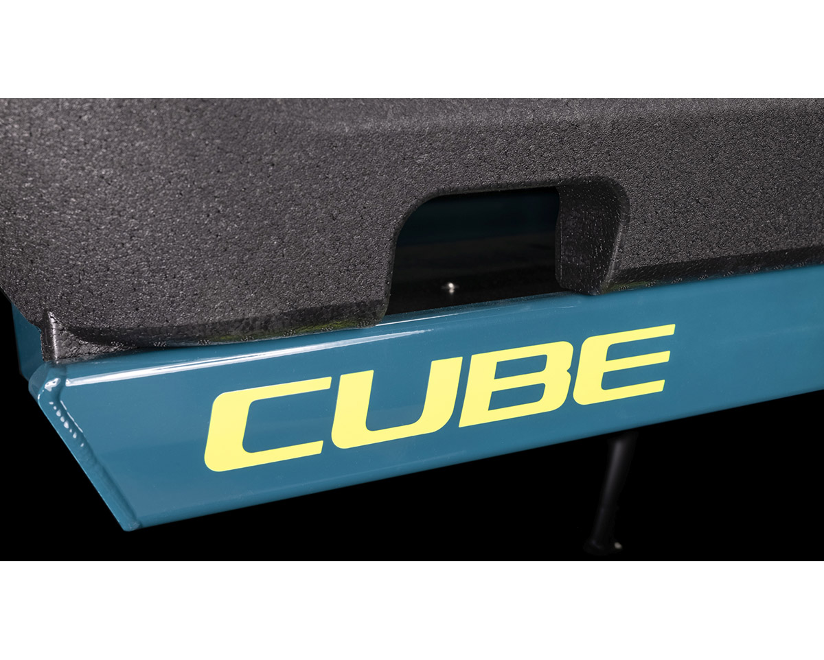 Vélo électrique cargo Unisexe CARGO SPORT HYBRID 500 Bleu/Jaune Citron