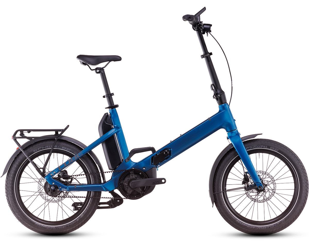Vélo électrique pliant Unisexe FOLD HYBRID COMFORT 500 Bleu
